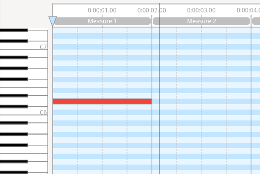 MIDI file with two seperate notes