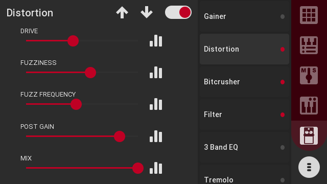 Screenshot of Distortion effect in Sputter